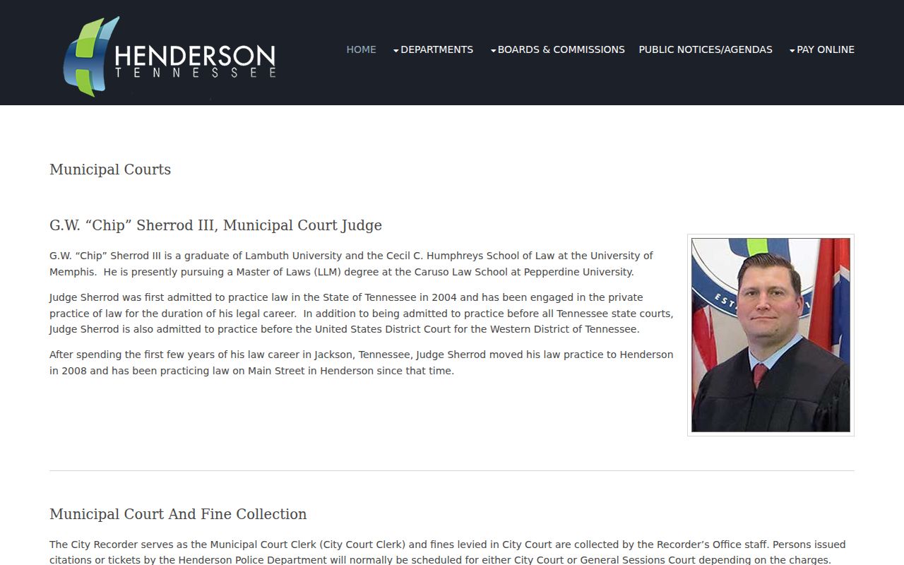 Henderson criminal records and Henderson Municipal Court schedule