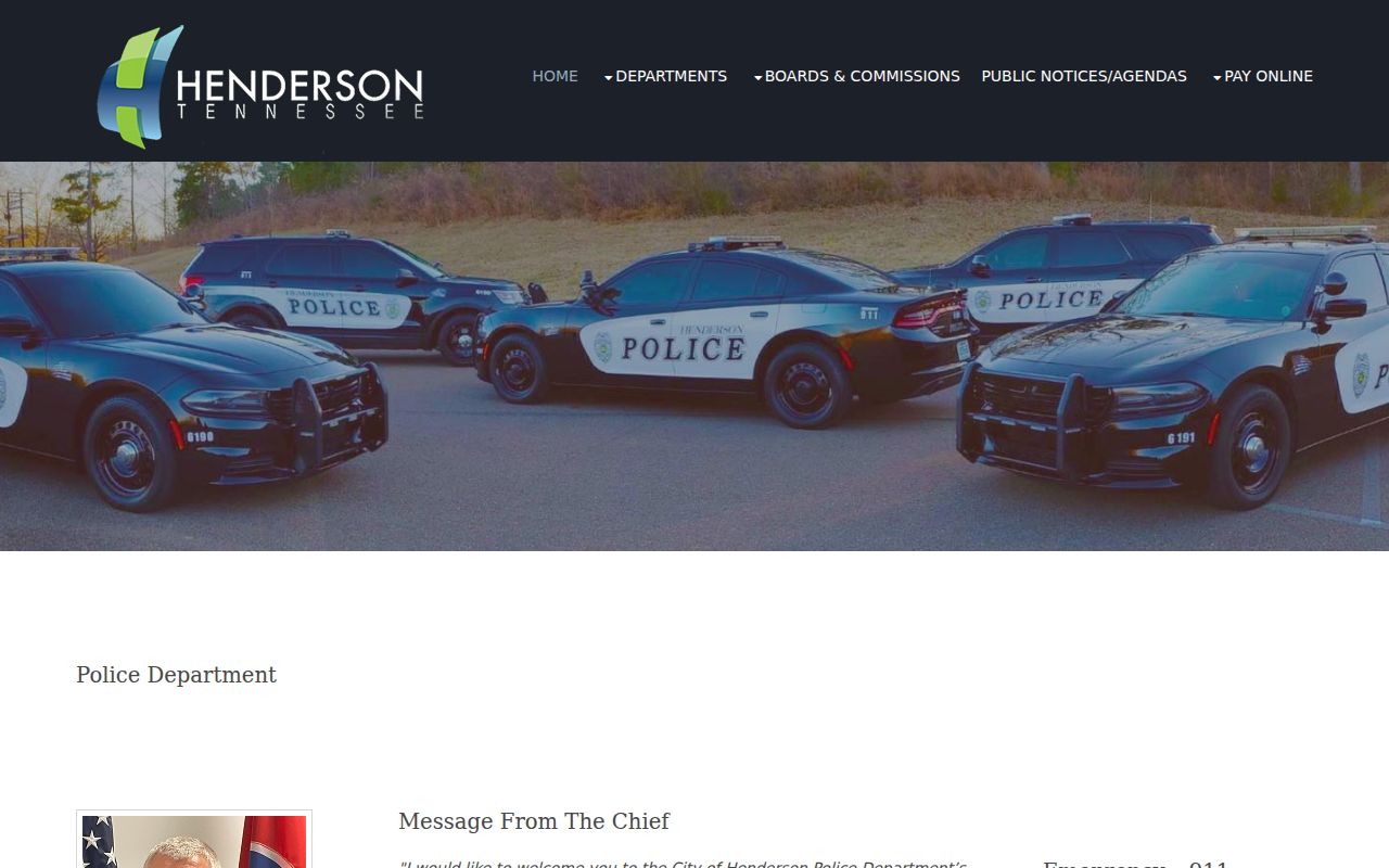 Henderson criminal records contact at Henderson Police Department